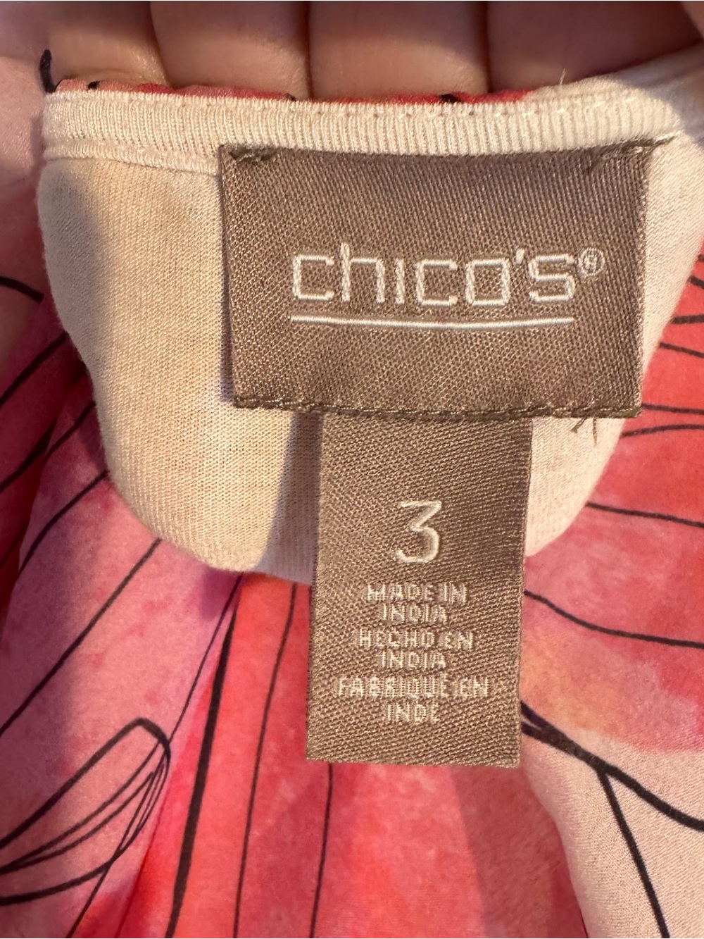 CHICO'S Floral Sheer Flutter Top attached Solid White Tank - Picture 10 of 10